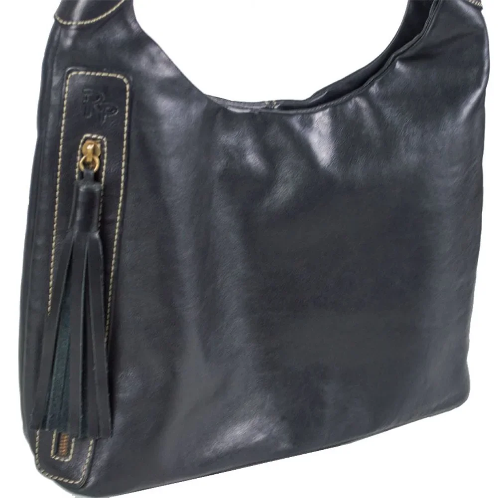 ROBERT  PIETRI Spain Side Zipper Leather Shoulder Hobo Bag